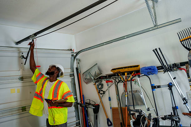 Professional Garage Door Panel Replacement technician working in Monticello, WI